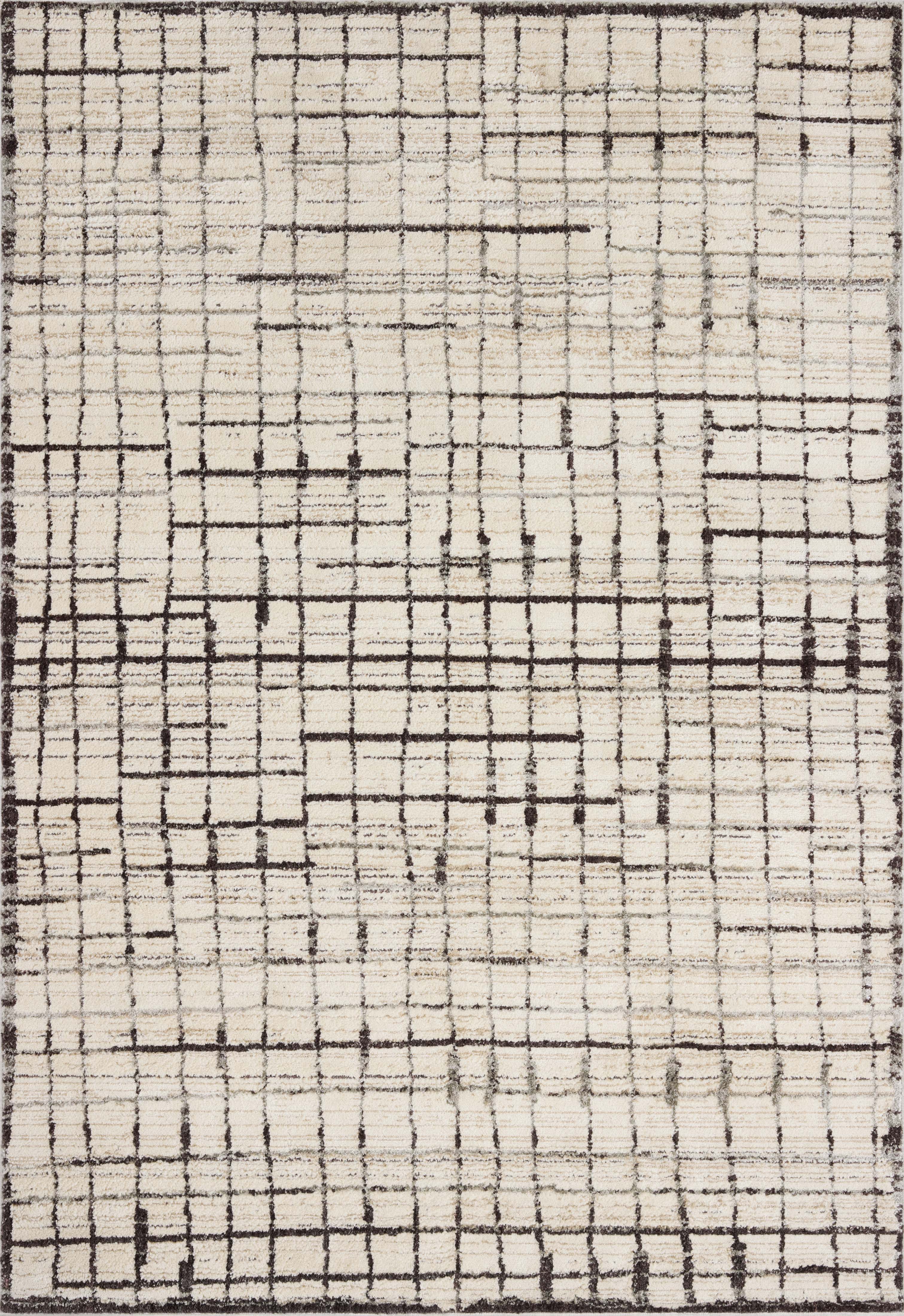 Jeremiah Brent x Loloi Bleecker Ivory / Charcoal Rug RUGS-geometric Loloi