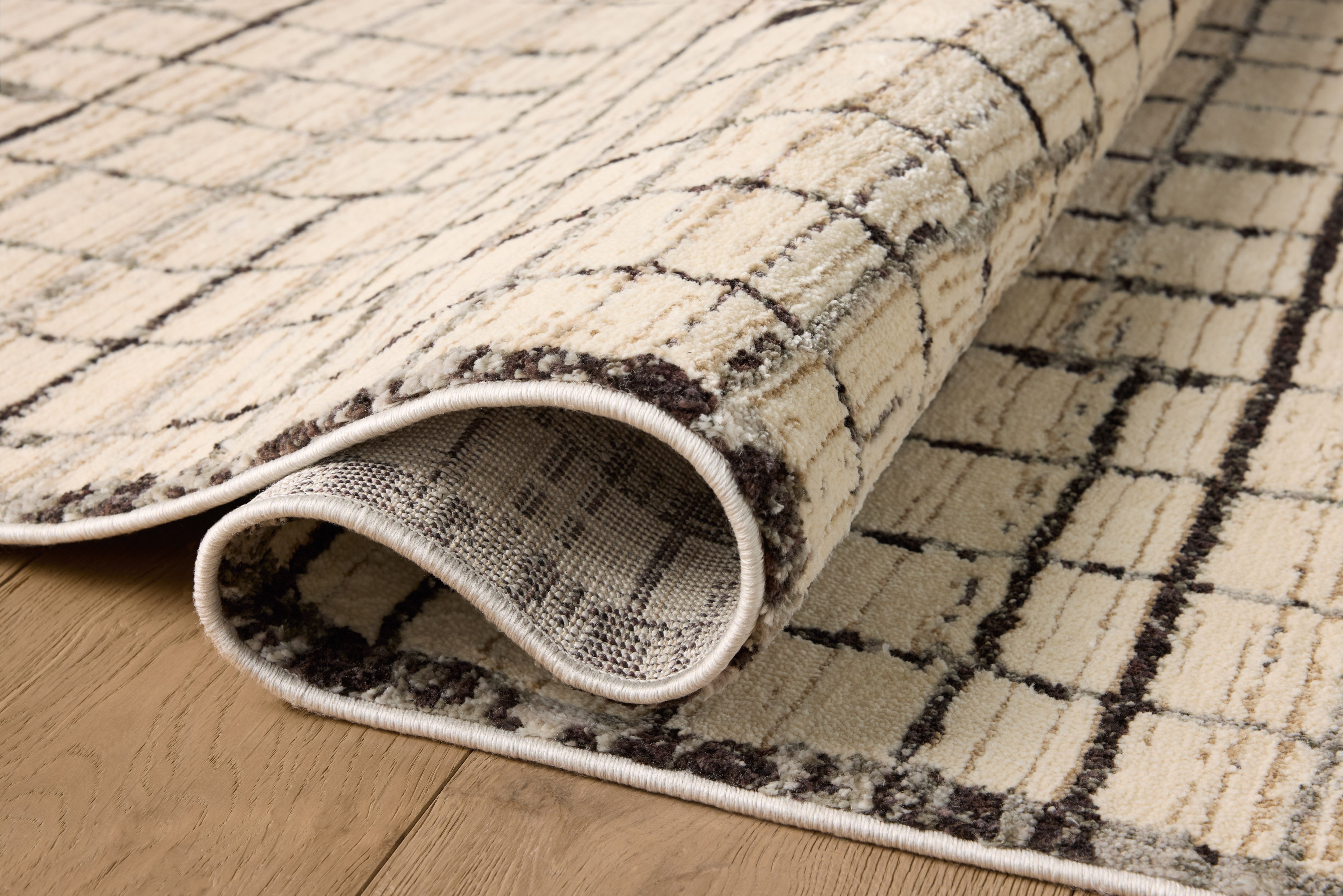 Jeremiah Brent x Loloi Bleecker Ivory / Charcoal Rug RUGS-geometric Loloi