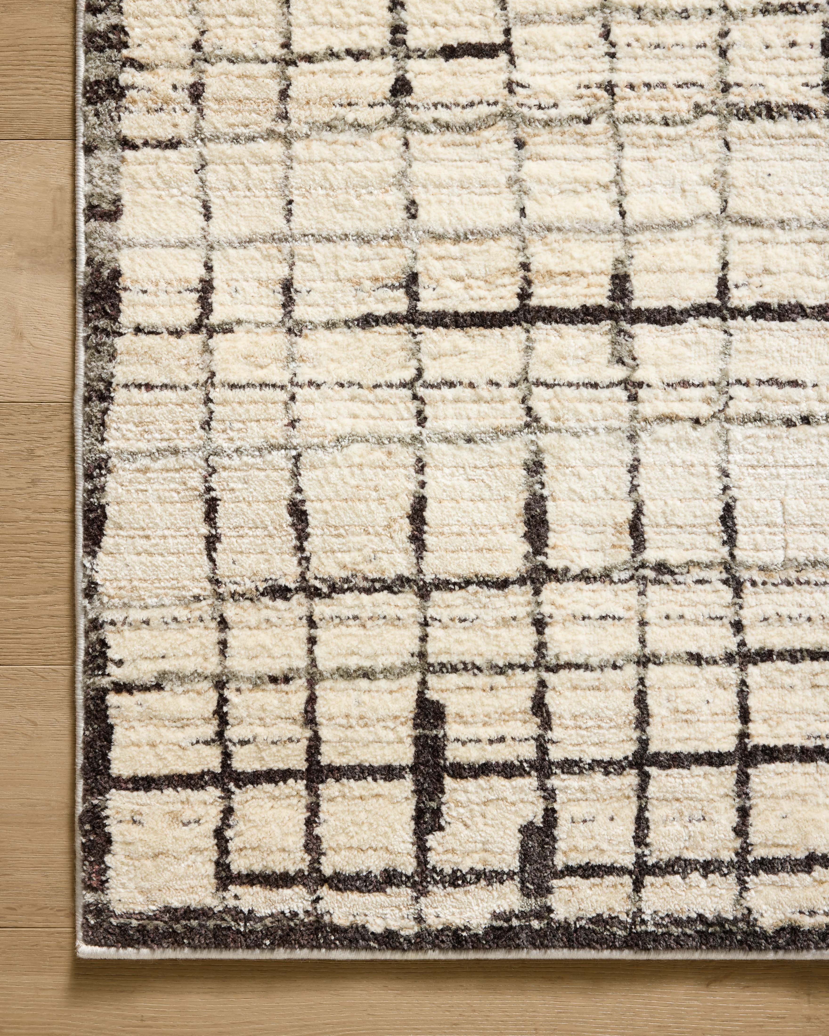 Jeremiah Brent x Loloi Bleecker Ivory / Charcoal Rug RUGS-geometric Loloi
