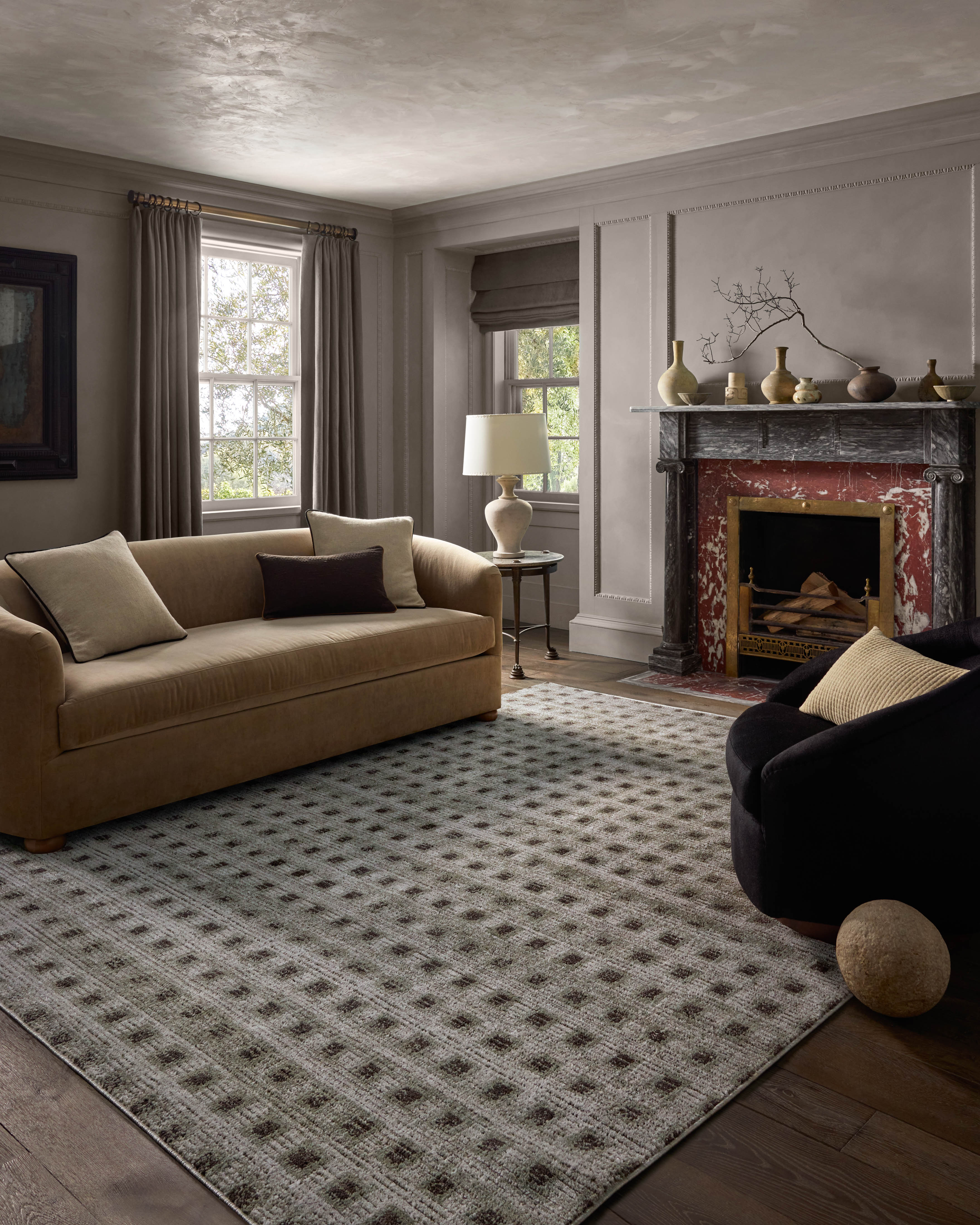 Jeremiah Brent x Loloi Bleecker Silver / Charcoal Rug RUGS-geometric Loloi