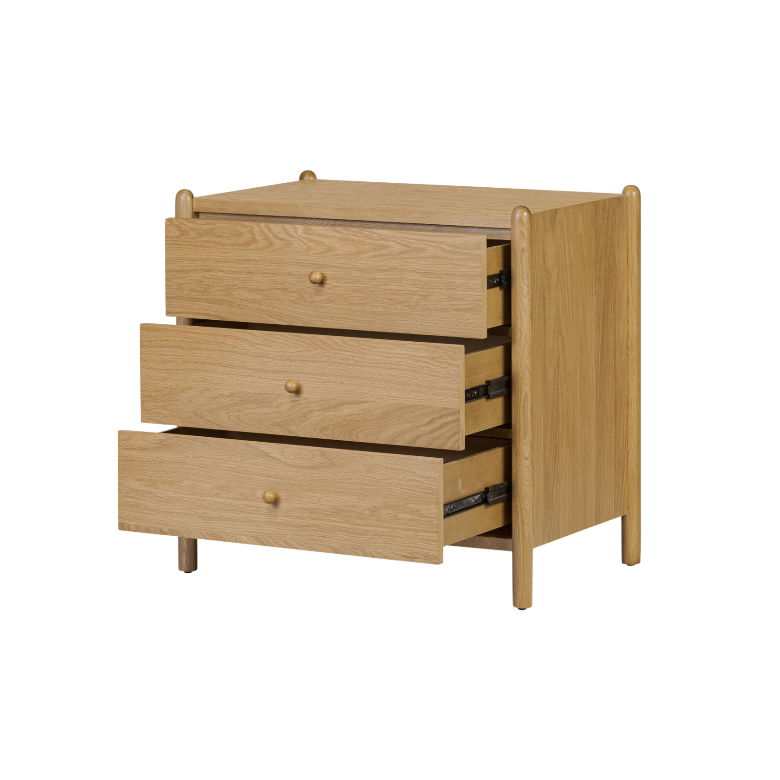 Bailey 3 Drawer Nightstand 14 - a - FURNITURE - nightstand Moe's Furniture