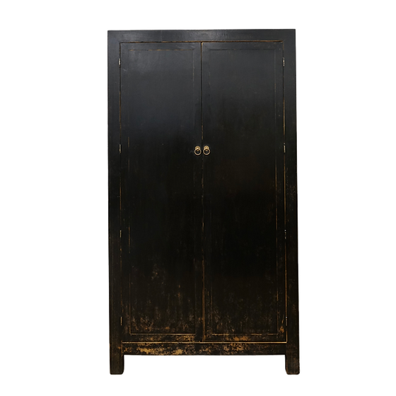 Billie Reclaimed Wood Armoire - Weathered Black 7 - FURNITURE - bookcase/cabinet Hauer Market