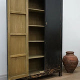 Billie Reclaimed Wood Armoire - Weathered Black 7 - FURNITURE - bookcase/cabinet Hauer Market