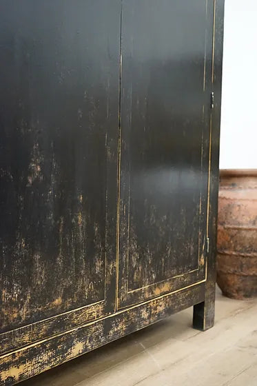 Billie Reclaimed Wood Armoire - Weathered Black 7 - FURNITURE - bookcase/cabinet Hauer Market