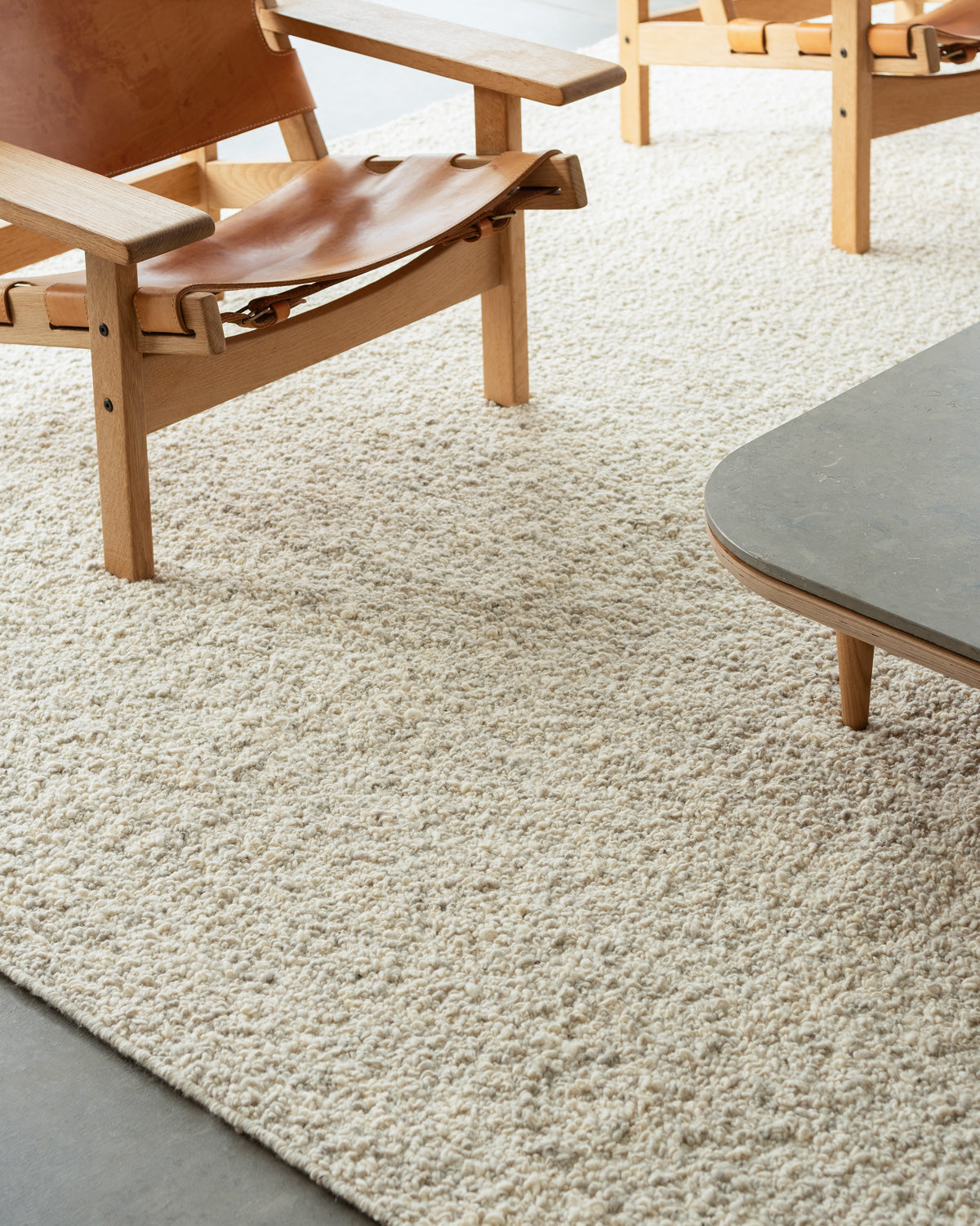 Cream Boucle Rug 0-RUGS-patterned Mark Krebs