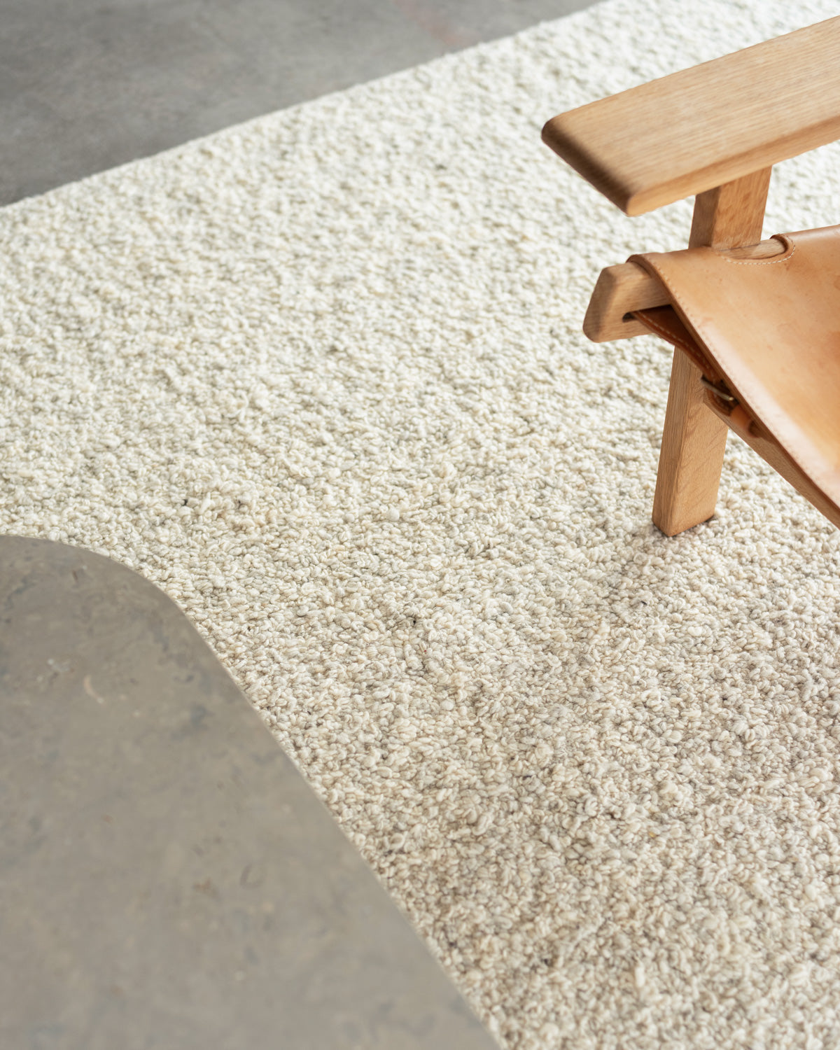 Cream Boucle Rug 0-RUGS-patterned Mark Krebs