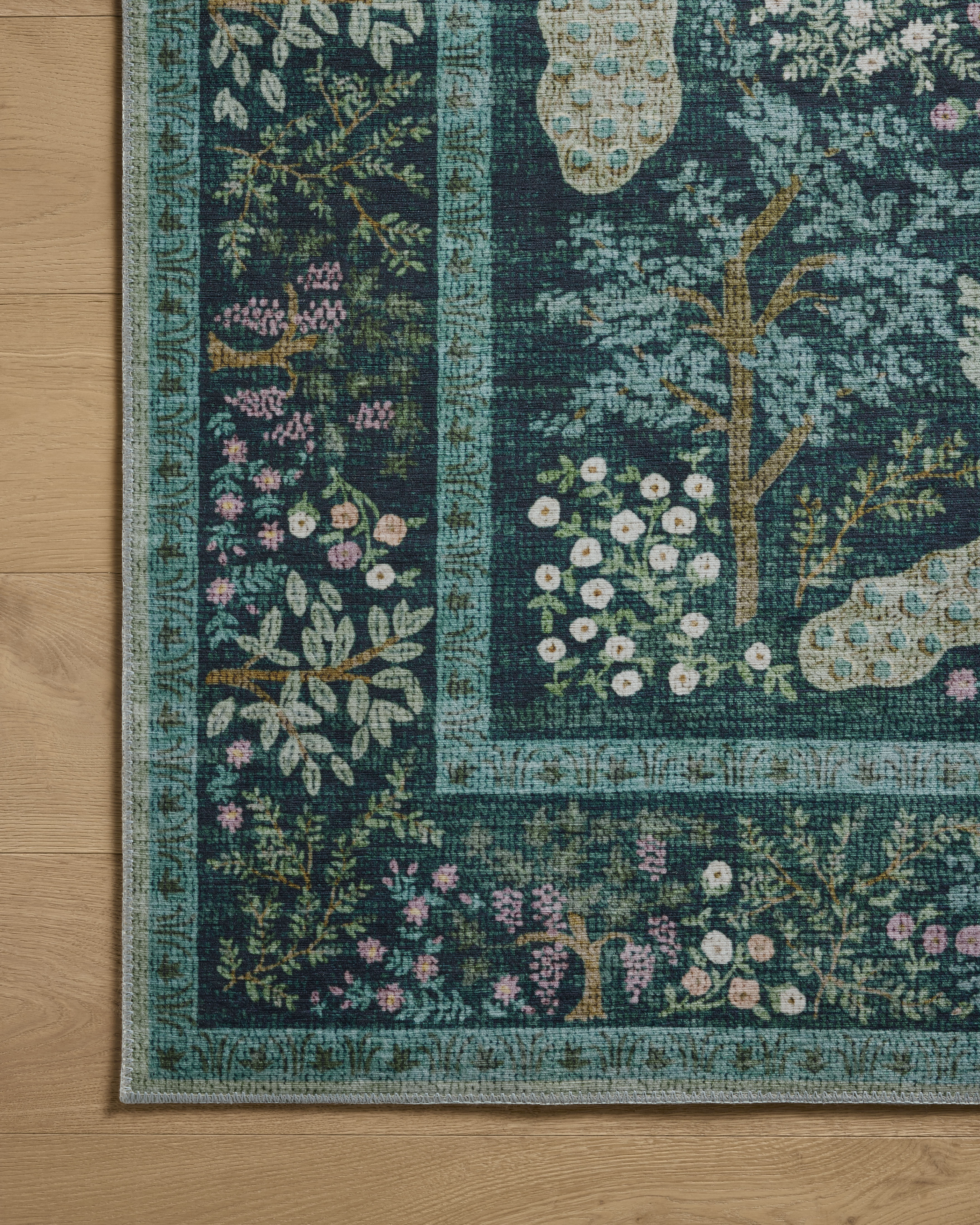 Rifle Paper Co. x Loloi Canopy Teal Rug RUGS-patterned Loloi