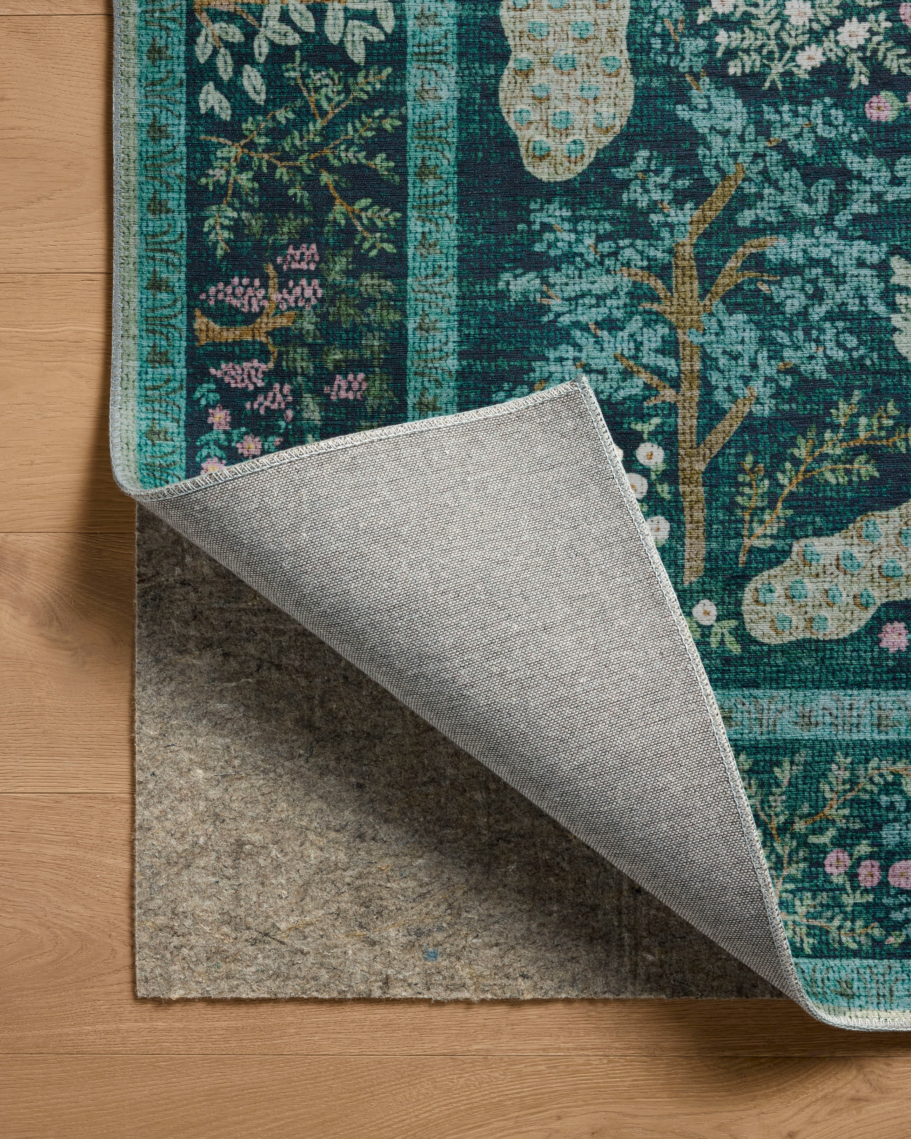 Rifle Paper Co. x Loloi Canopy Teal Rug RUGS-patterned Loloi