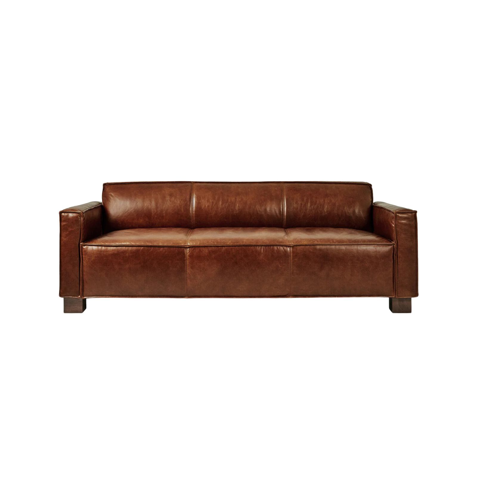 Gus* Modern Cabot 83" Sofa 1 - FURNITURE - sofa Gus Saddle Brown Leather