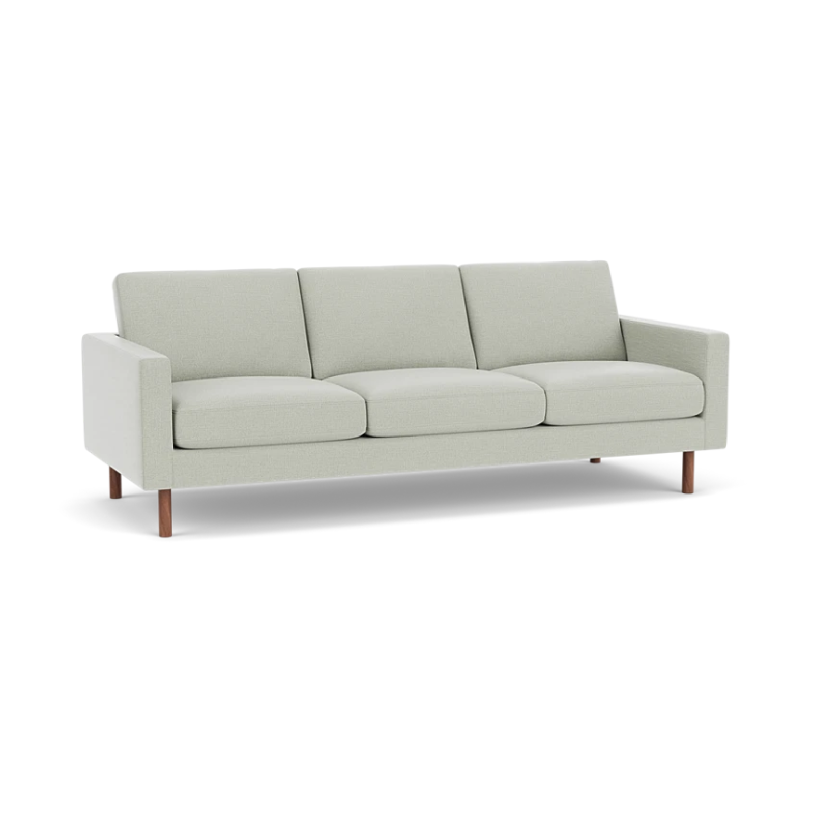 EQ3 Custom Fabric Joan 87" Sofa - Walnut Leg 1 - a - FURNITURE - Custom Sofas EQ3 Ceder Taupe