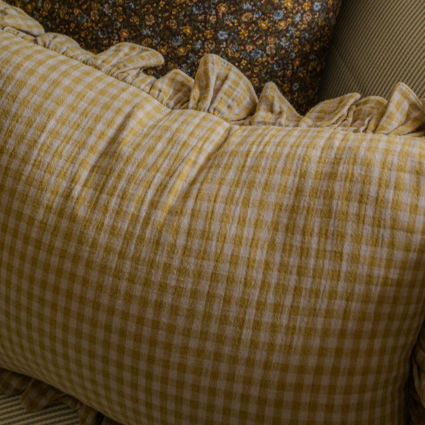 Merrill Ruffle Pillow Cover 2 - PILLOWS - linen - warm Rug & Weave Pillows