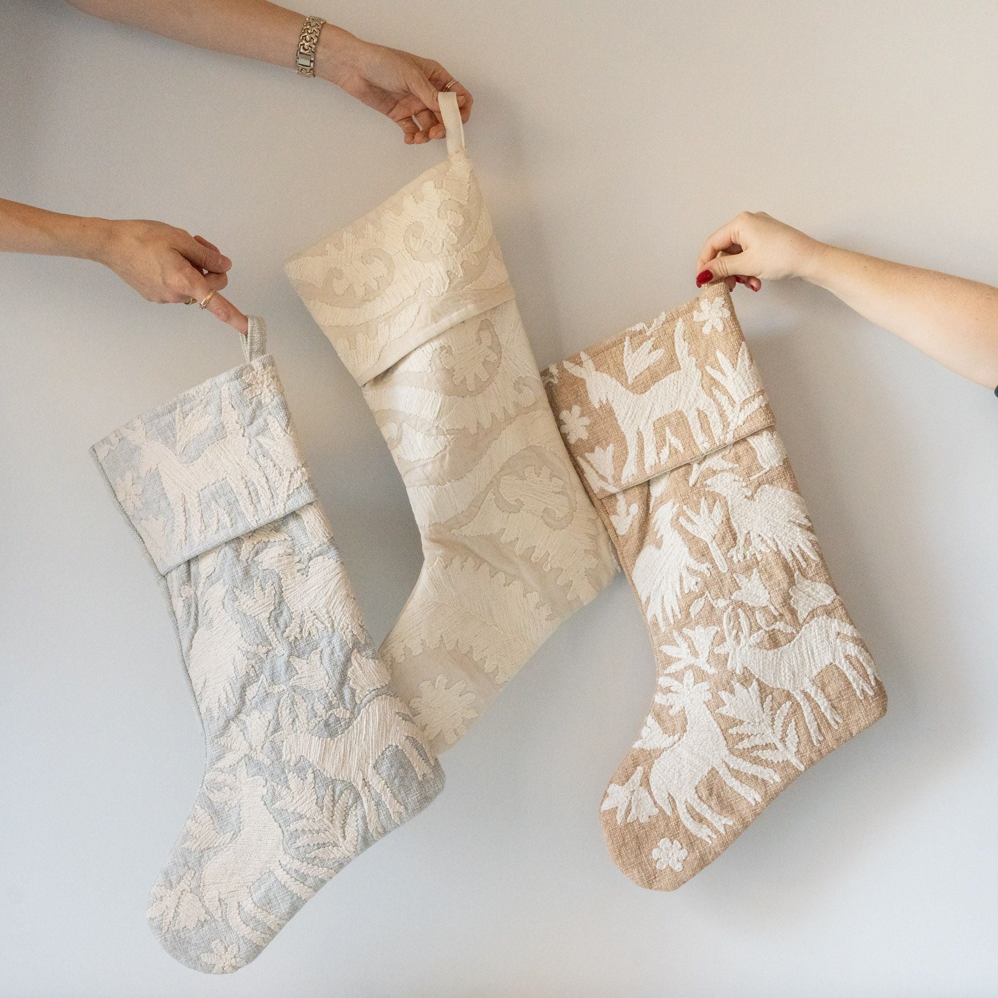 Eggnog Linen Stocking CHRISTMAS 2024 Indaba