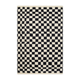 Damian Black Checkered Rug 0-RUGS - wool Surya