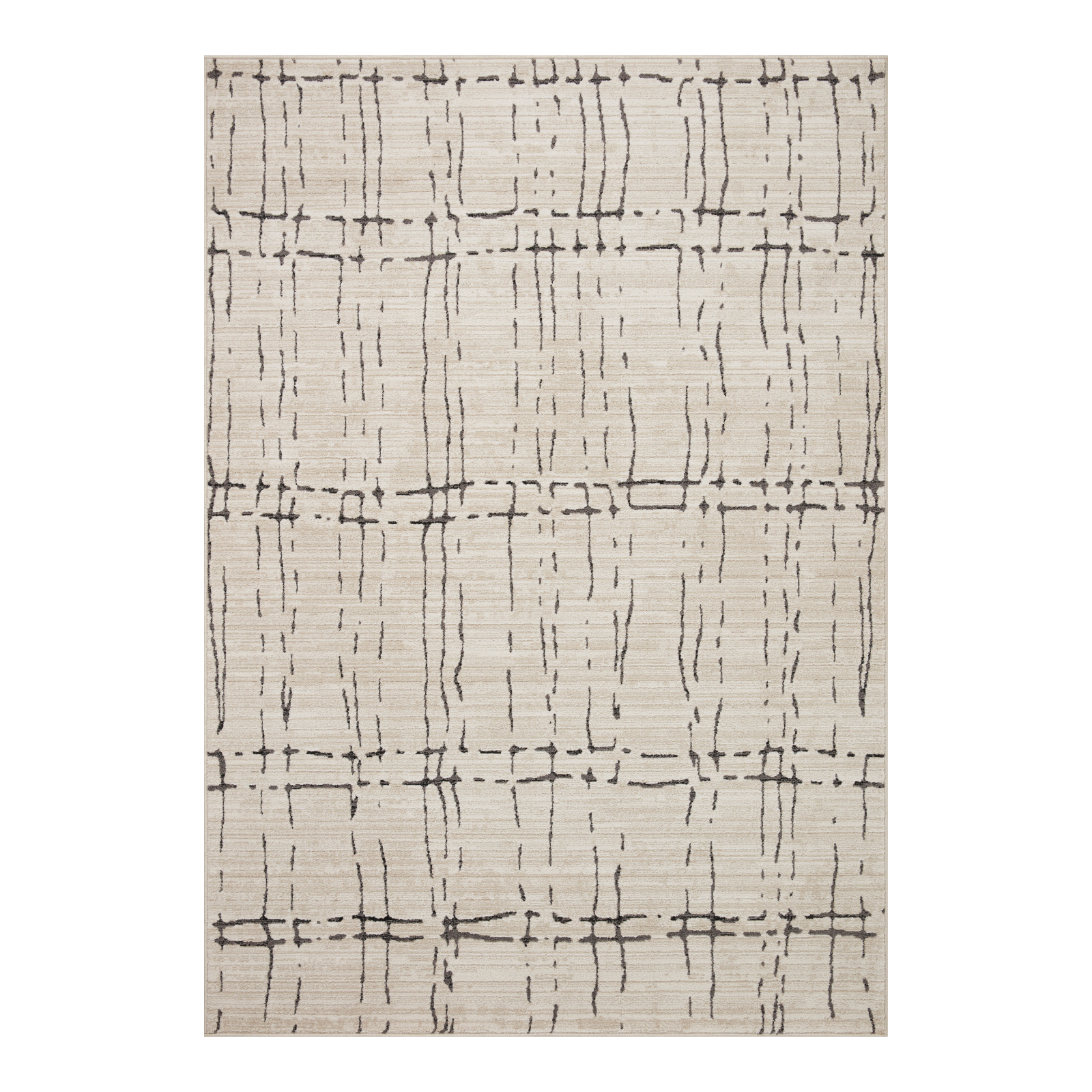 Loloi Darby Sand / Dk. Grey Rug 0-RUGS-patterned Loloi