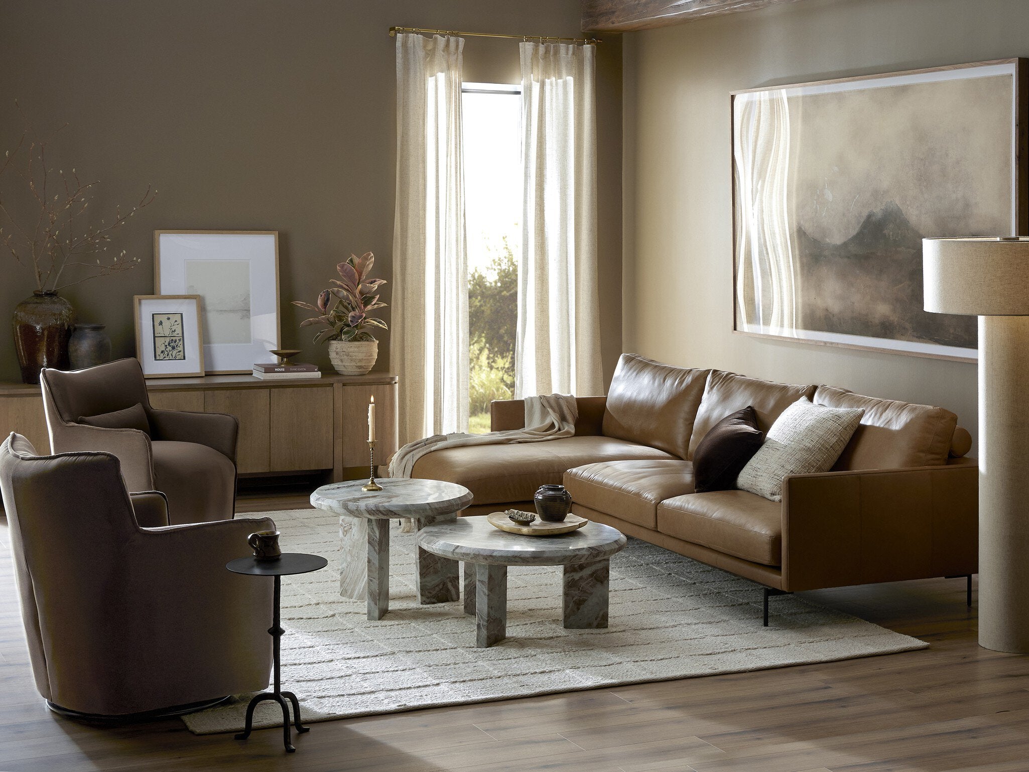 Kasia Swivel Chair Chairs Four Hands