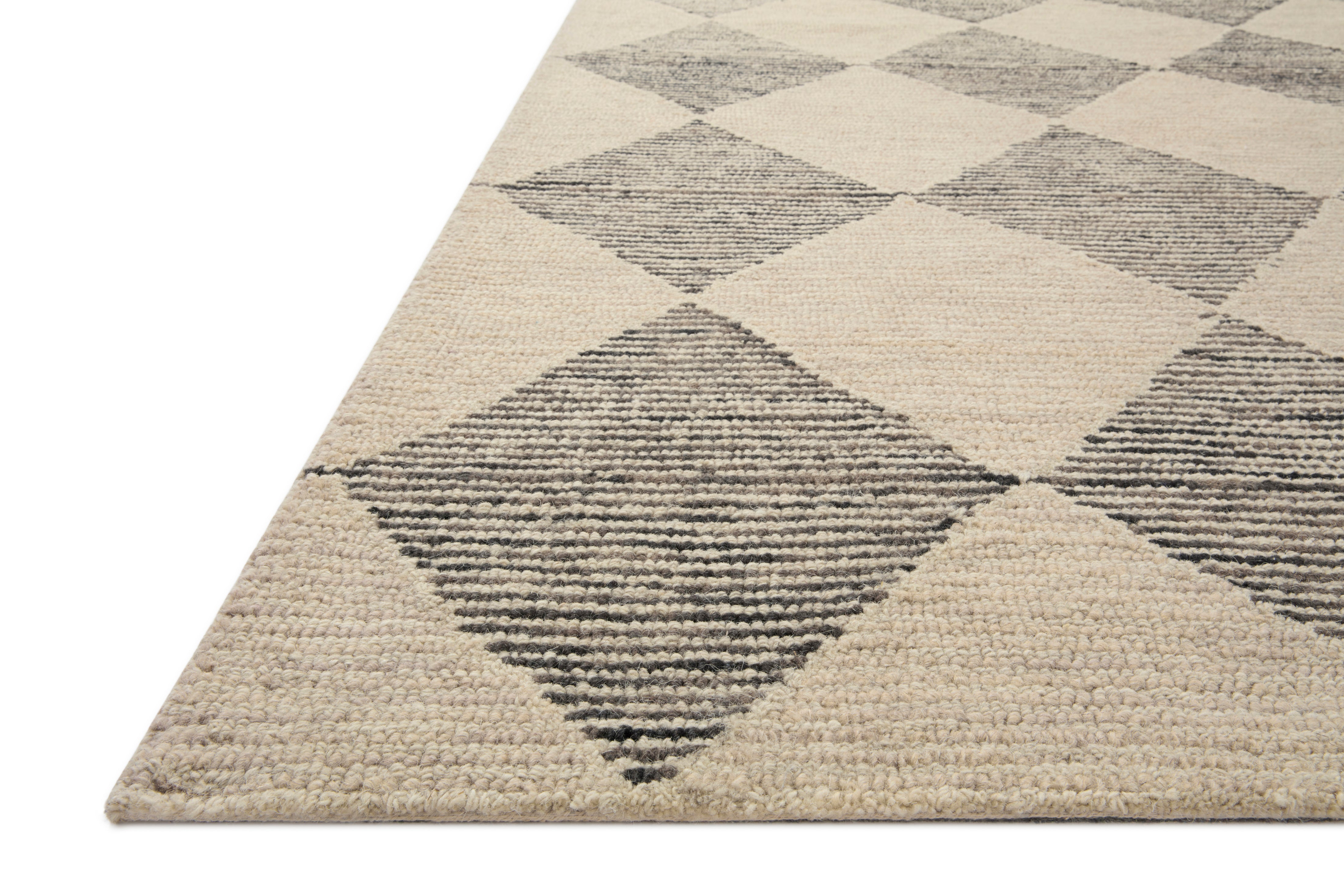Chris Loves Julia x Loloi Francis Beige / Charcoal Rug Rugs Loloi