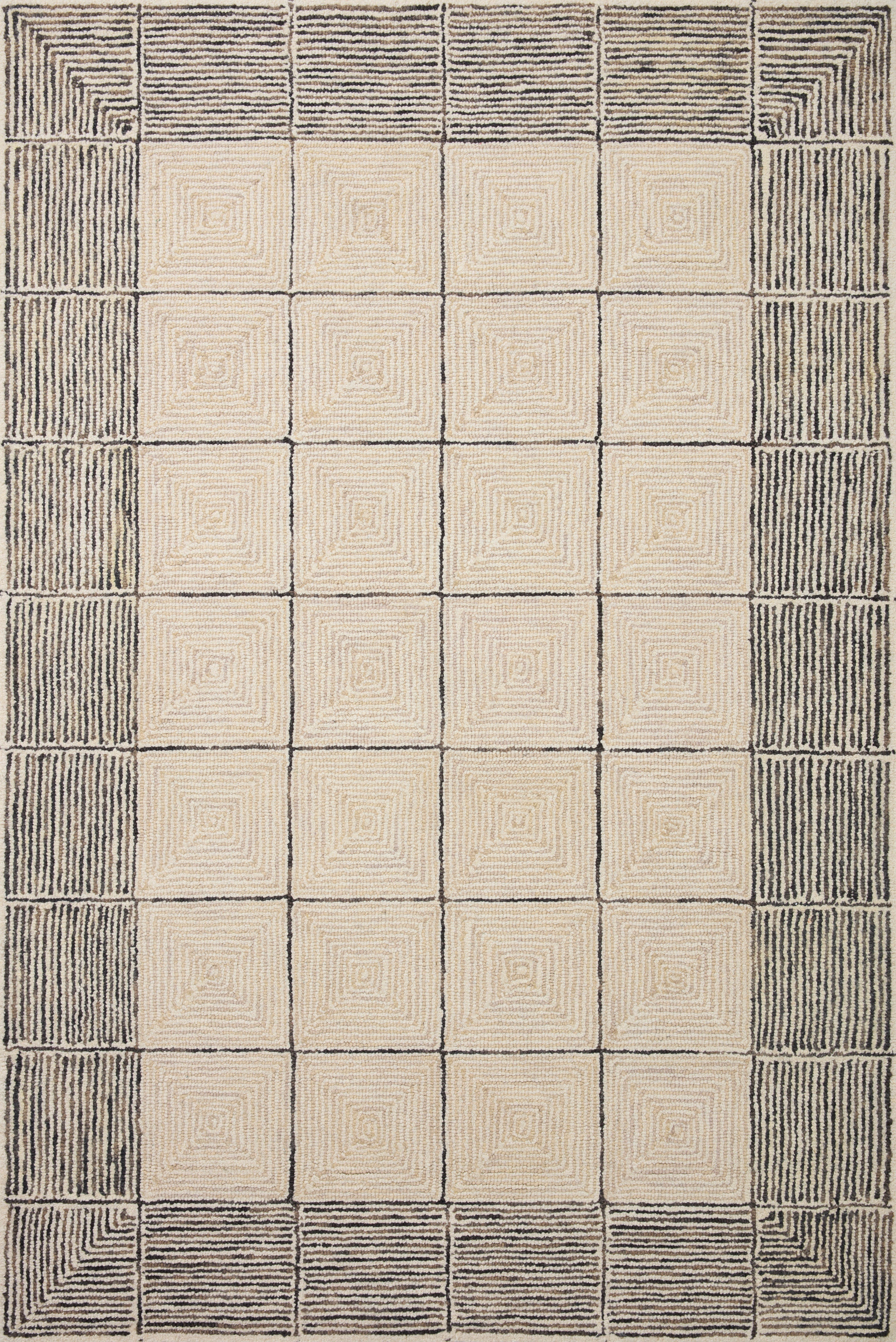 Chris Loves Julia x Loloi Francis Cream / Black Rug 0-RUGS Loloi