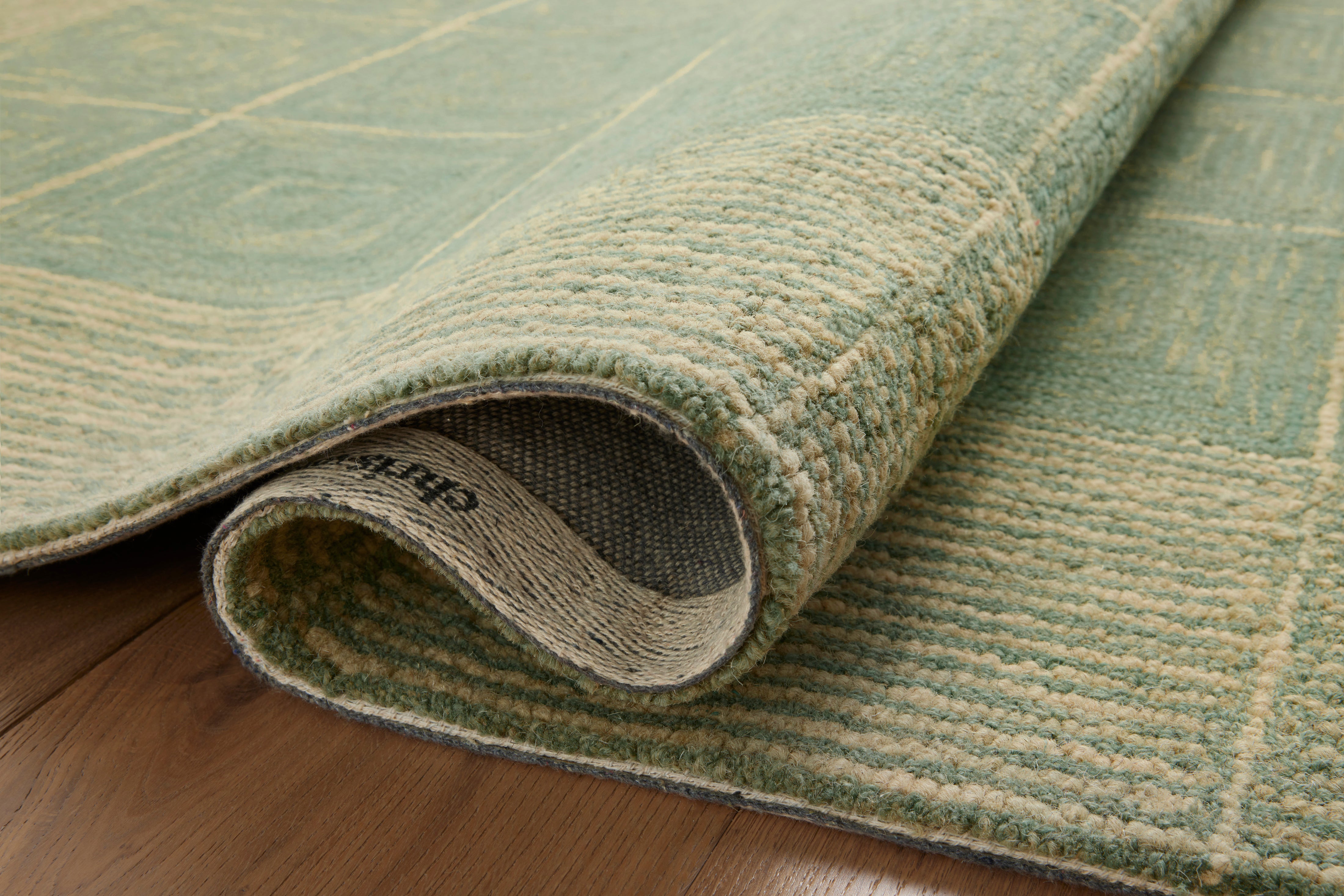 Chris Loves Julia x Loloi Francis Green / Natural Rug Rugs Loloi