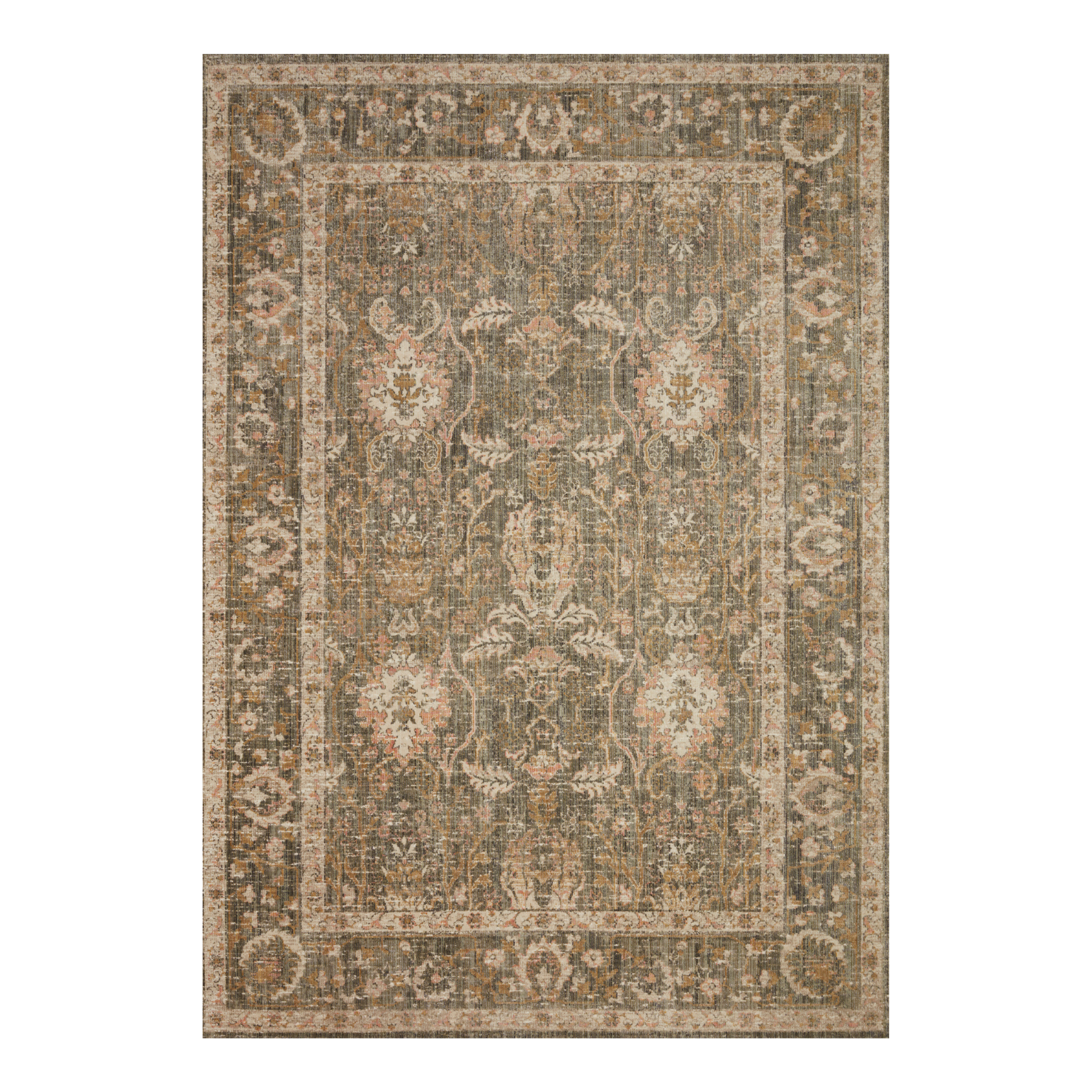 Chris Loves Julia x Loloi Rosemarie Sage / Blush Rug RUGS - patterned Loloi