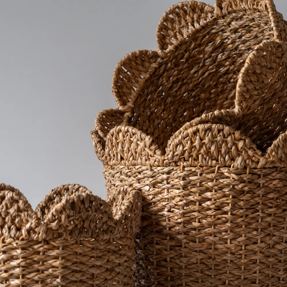 Storage Baskets with Decorative Scalloped Edge basket Creative Co-op (DYA)