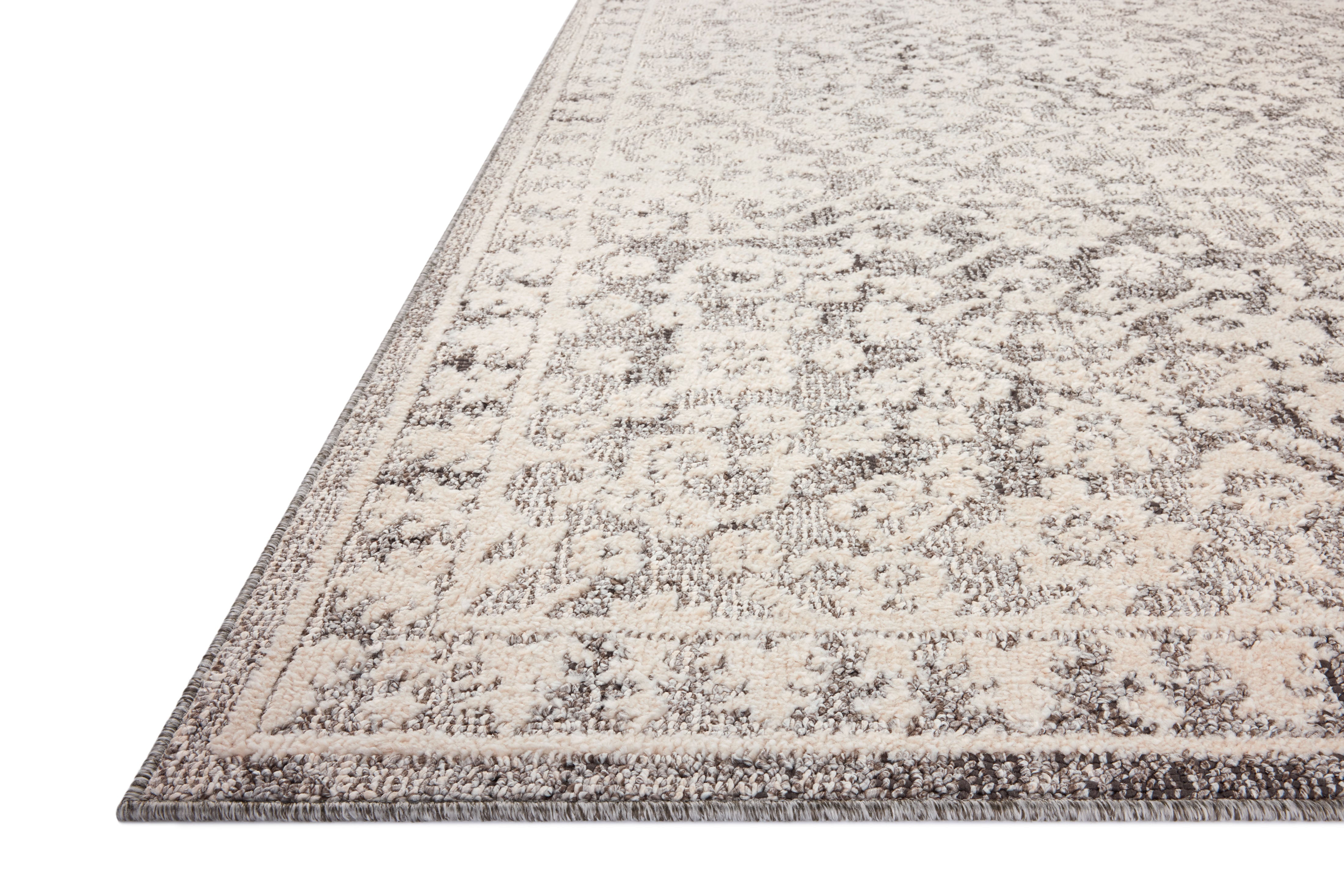 Magnolia Home by Joanna Gaines x Loloi Gigi Grey / Ivory Rug 0-RUGS-patterned Loloi