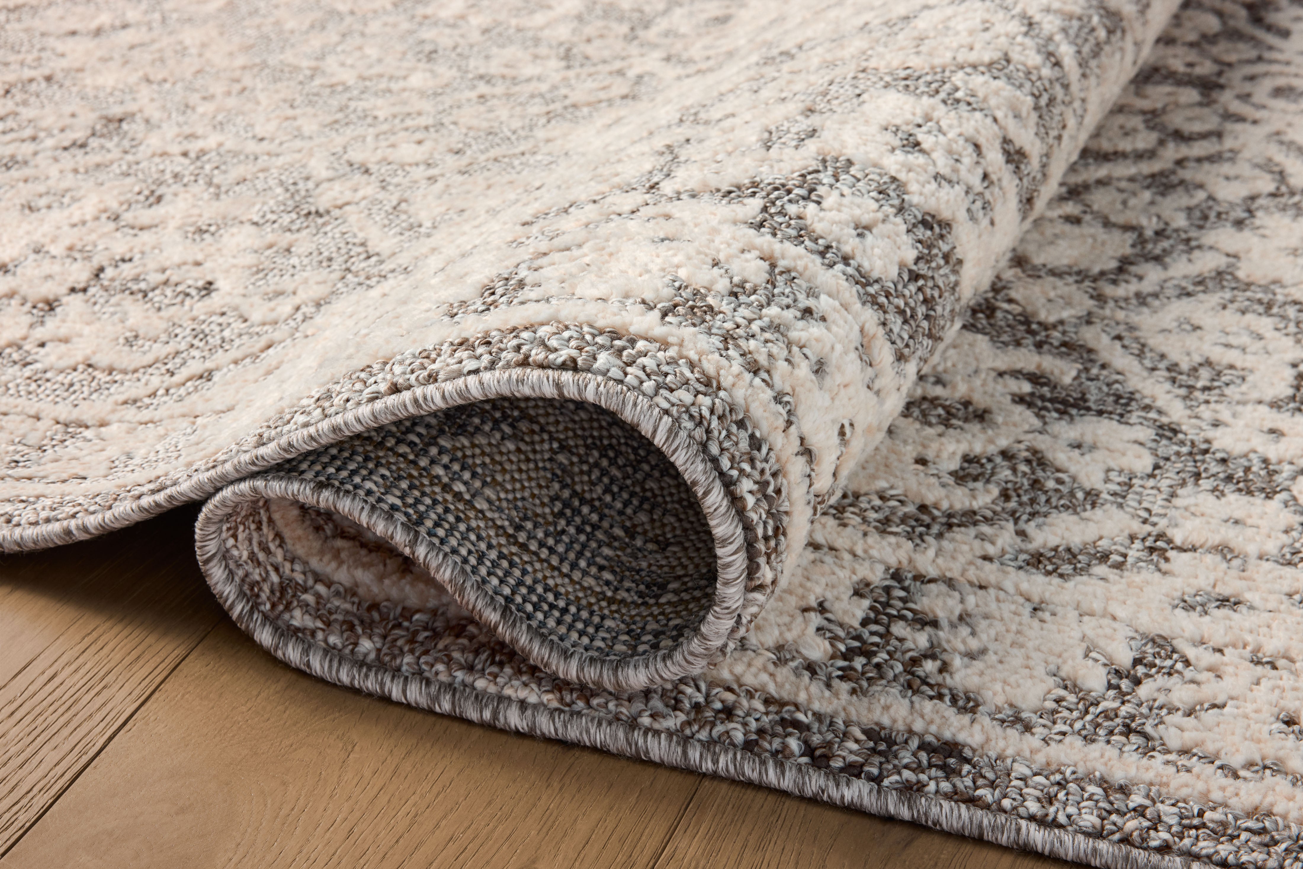 Magnolia Home by Joanna Gaines x Loloi Gigi Grey / Ivory Rug 0-RUGS-patterned Loloi