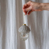 Glass Acorn Ornament CHRISTMAS 2023 Creative Co-op (DYA) Silver Mercury