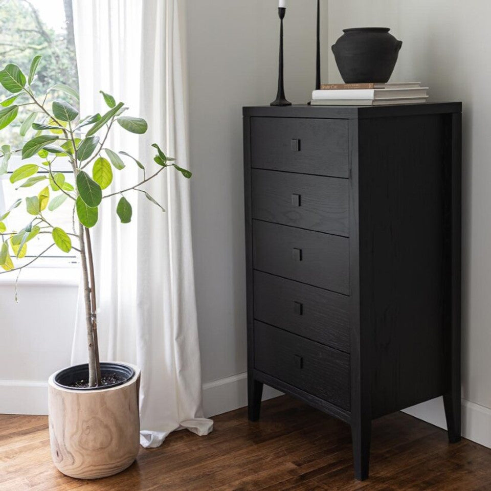 Hana 5 Drawer Tall Dresser 16 - FURNITURE - dresser Style in Form