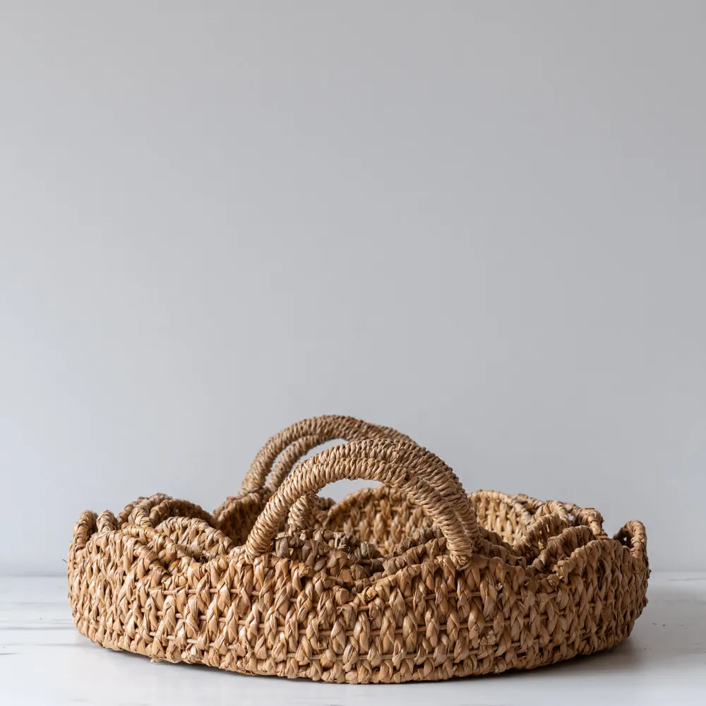 Round Scalloped Bankuan Trays tray Creative Co-op (DYA)