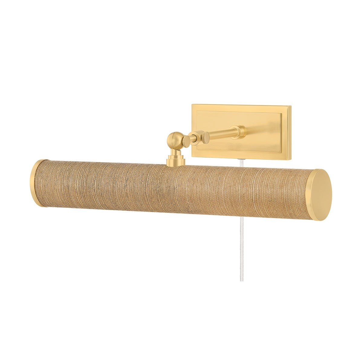 Holly Picture Light LIGHTING - Picture Light Hudson Valley Lighting Aged Brass/Grasscloth 16"