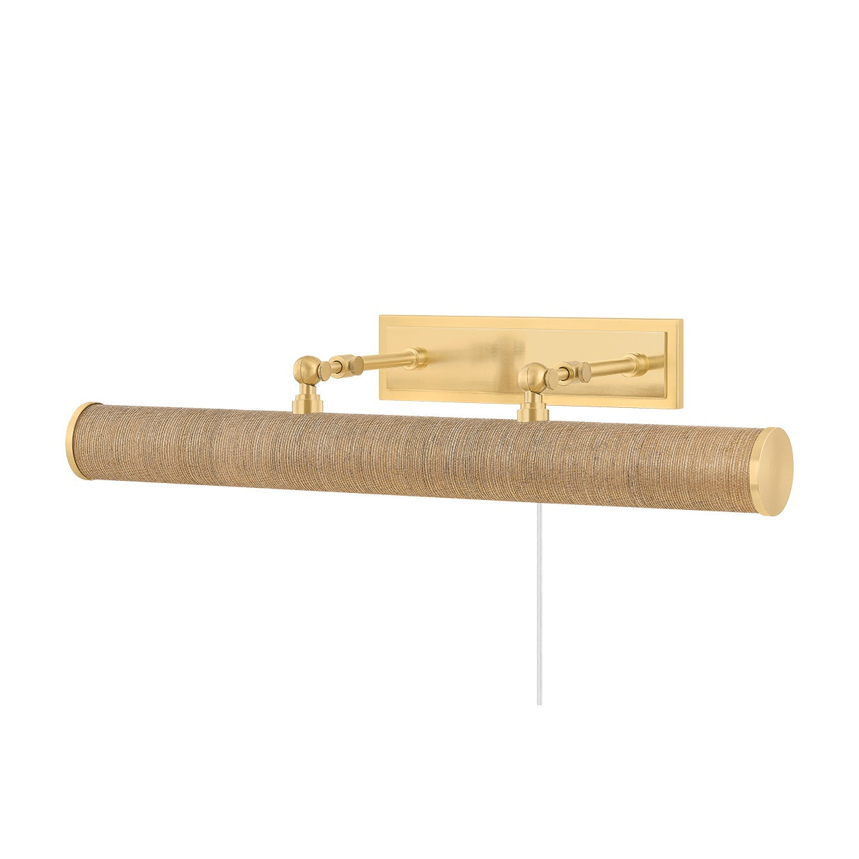 Holly Picture Light LIGHTING - Picture Light Hudson Valley Lighting Aged Brass/Grasscloth 24"