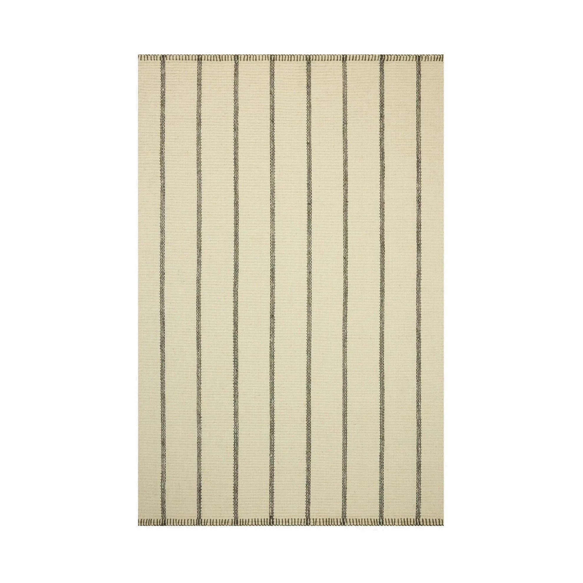 Amber Lewis x Loloi Harlan Ivory / Charcoal Rug RUGS - wool Loloi