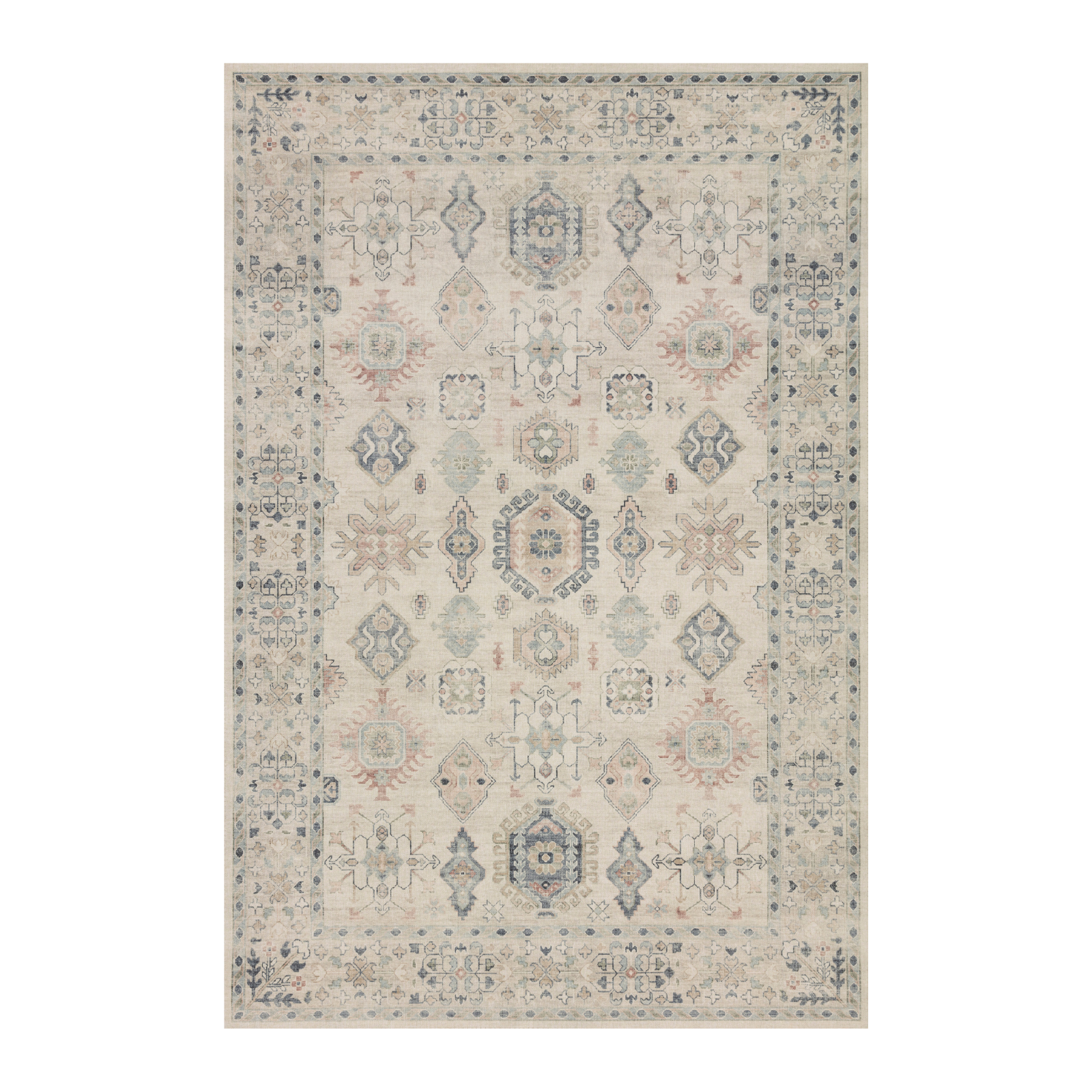 Loloi Hathaway Beige / Multi Rug 1-RUGS - patterned Loloi