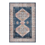 Loloi Heidi Denim / Blush Rug 1-RUGS-patterned Loloi
