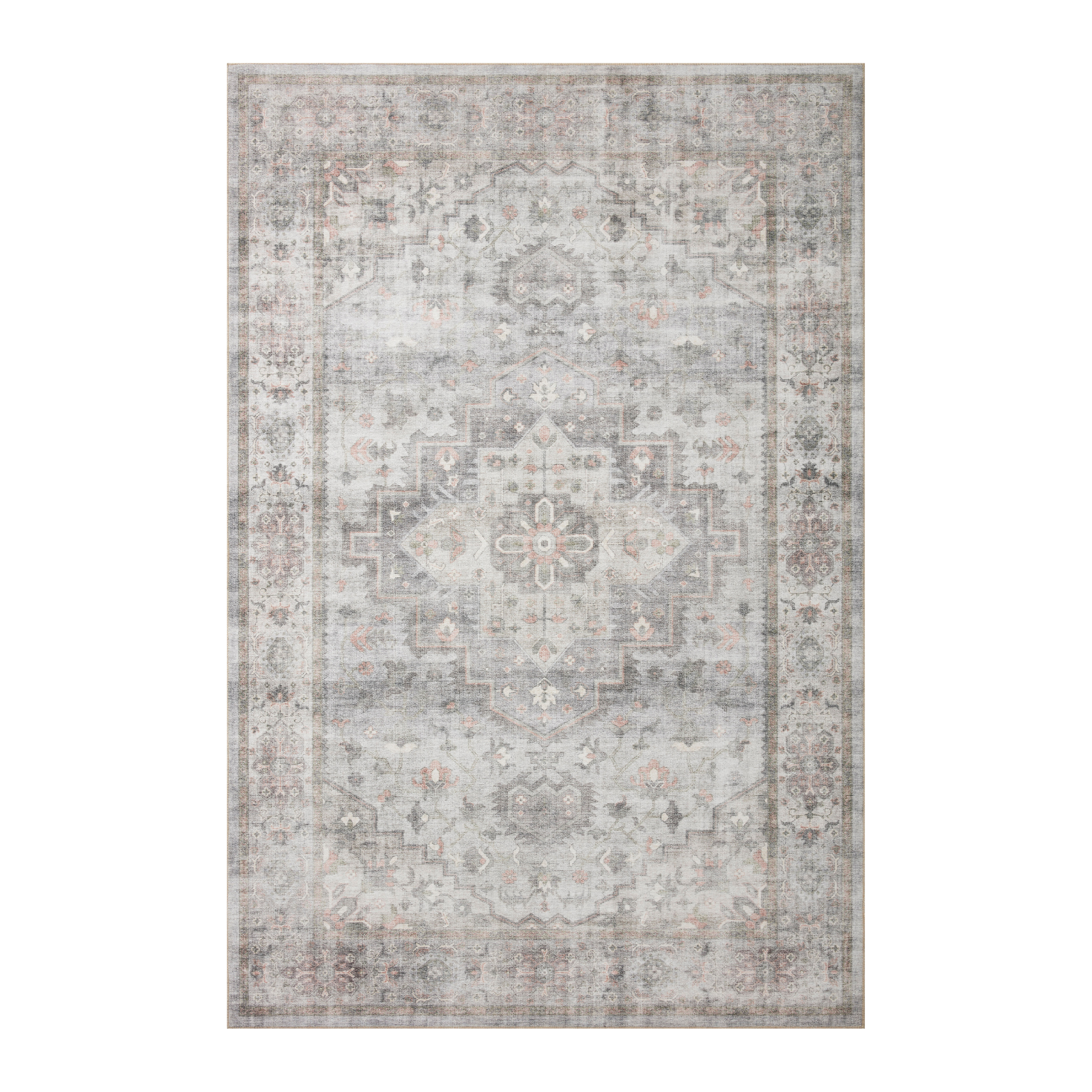Loloi Heidi Dove / Blush Rug 1-RUGS-patterned Loloi