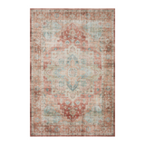 Loloi Heidi Terracotta / Aqua Rug 1-RUGS-patterned Loloi