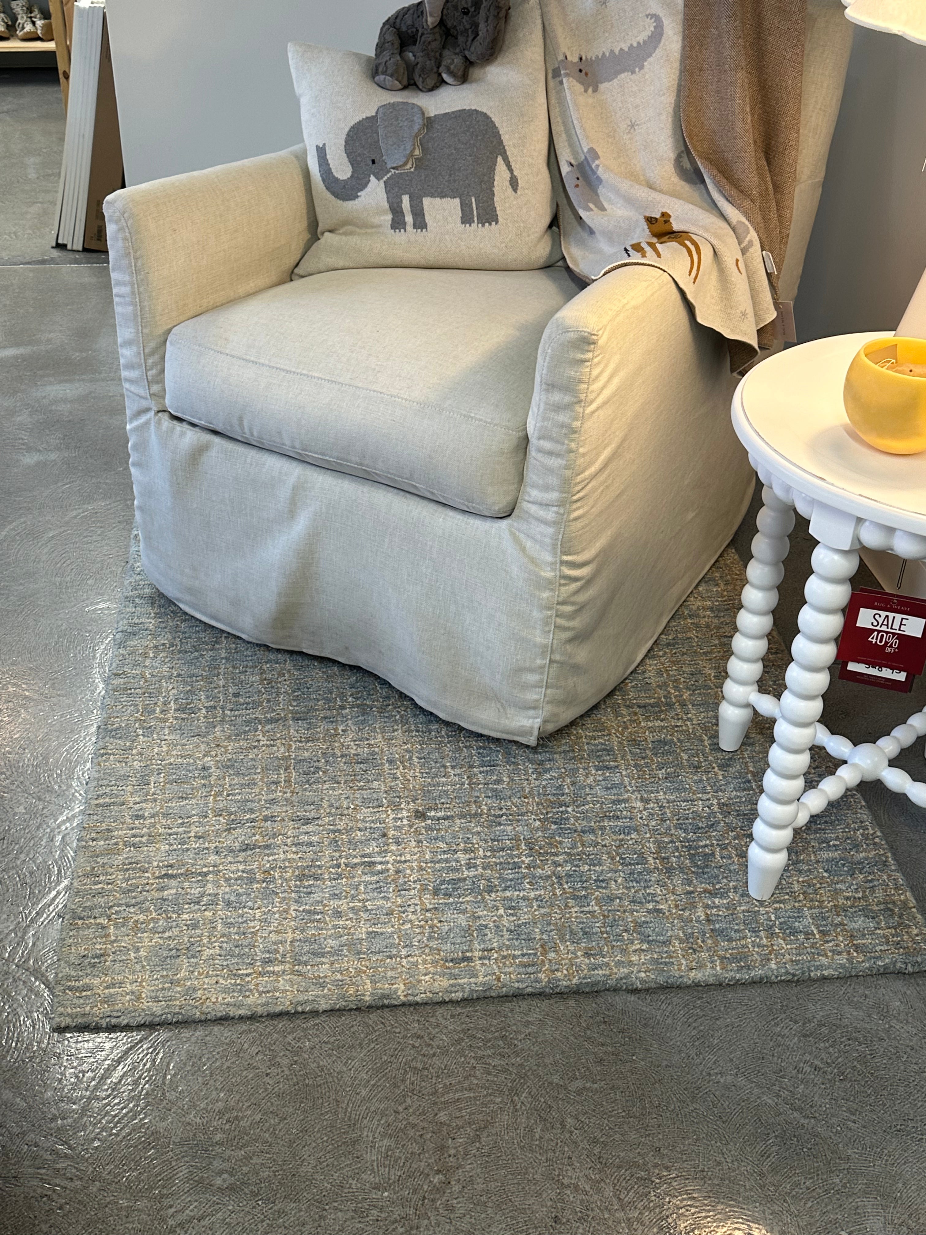FLOOR MODEL - Loloi Polly Blue / Sand Rug - 3'6" x 5'6" IN STORE - Sale Rug Loloi