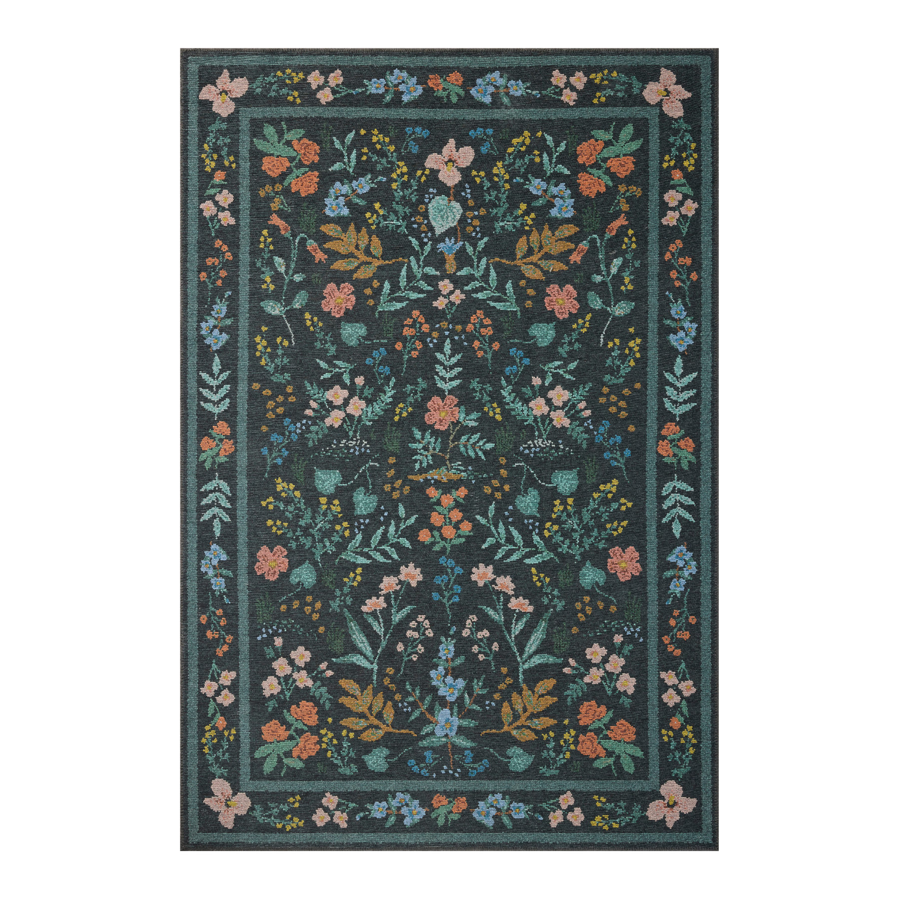 Rifle Paper Co. x Loloi Wildwood Charcoal Rug RUGS-patterned Loloi