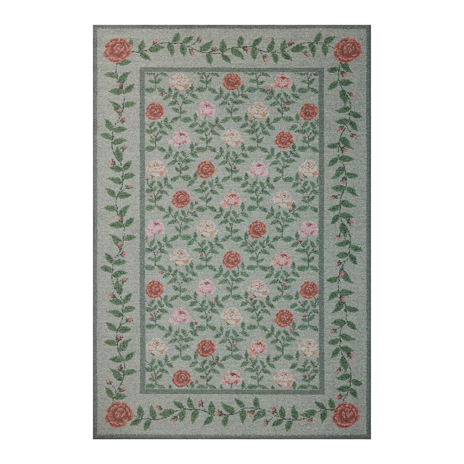 Rifle Paper Co. x Loloi Wildwood Green Rug RUGS-patterned Loloi