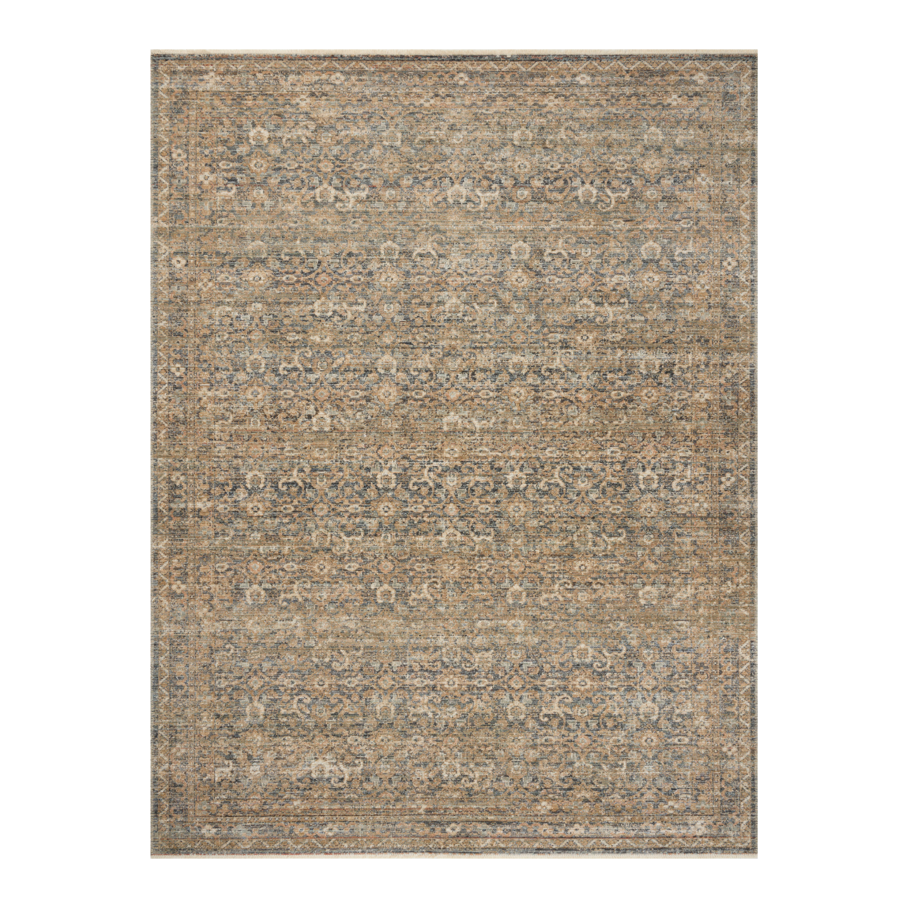 Amber Lewis x Loloi Molly Denim / Gold Rug 0-RUGS-patterned Loloi