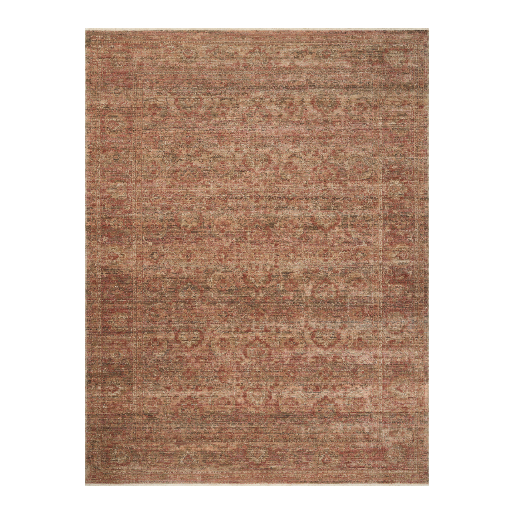 Amber Lewis x Loloi Molly Brick / Bark Rug 0-RUGS-patterned Loloi
