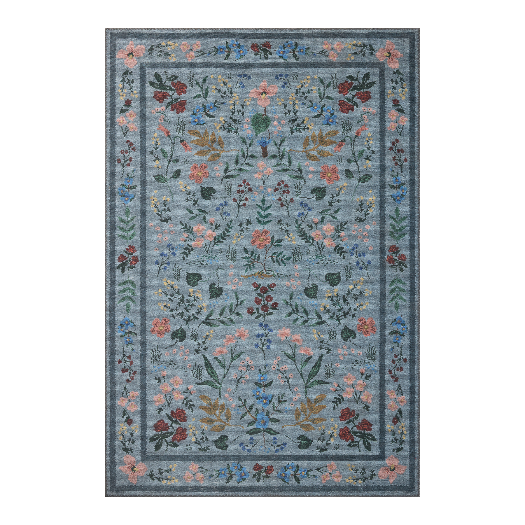 Rifle Paper Co. x Loloi Wildwood Blue Rug RUGS-patterned Loloi