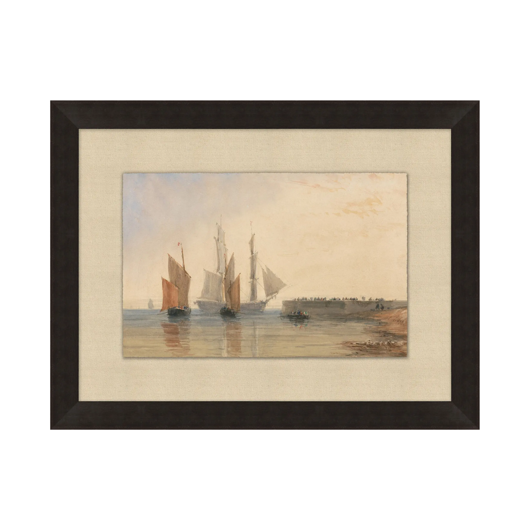 "Boats at Dawn" Framed Art Print ARTWORK - framed art Wendover Art Group