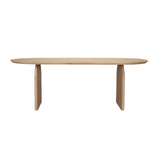 Ireland Dining Table 9 - a - FURNITURE - Dining Table - round Mercana Light Brown