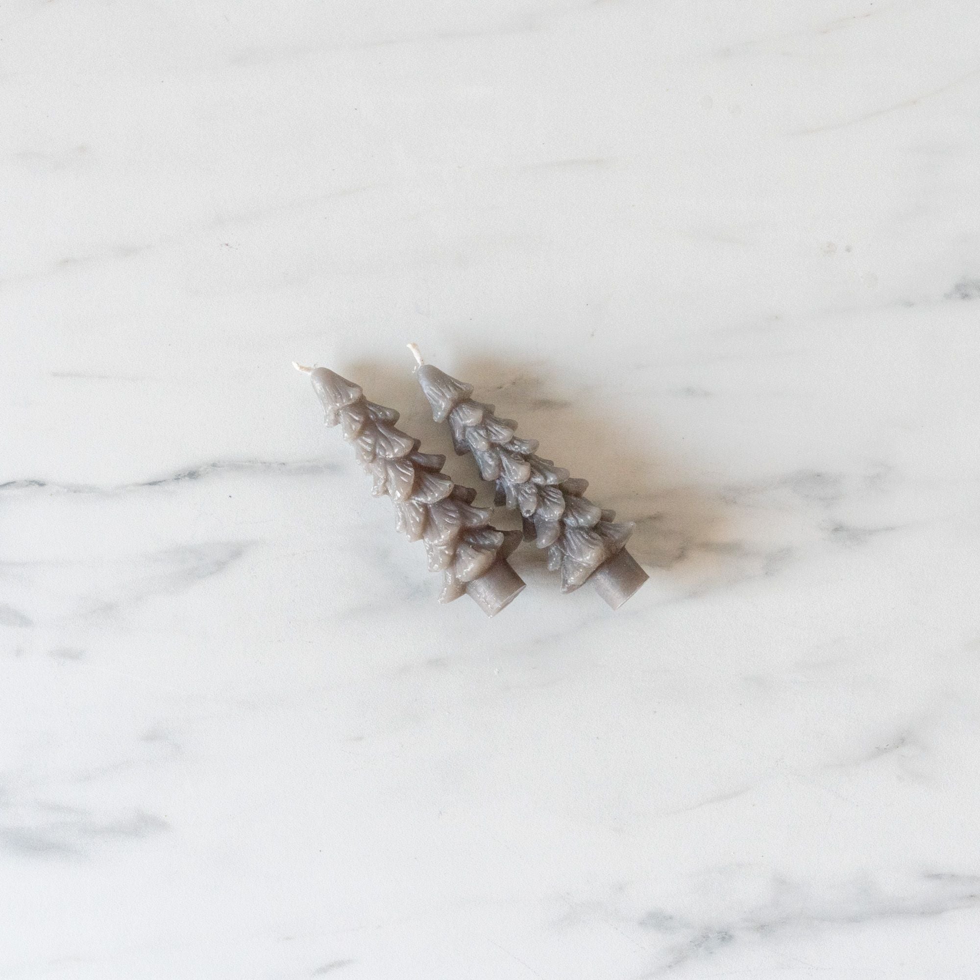 Tree Shaped Taper Candles - Pewter CHRISTMAS 2024 Creative Co-op (DYA) Short