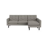 Joan 87" Two-Piece Sectional Sofa With Extended Seat - Panama Grey 2 - FURNITURE - sectional EQ3