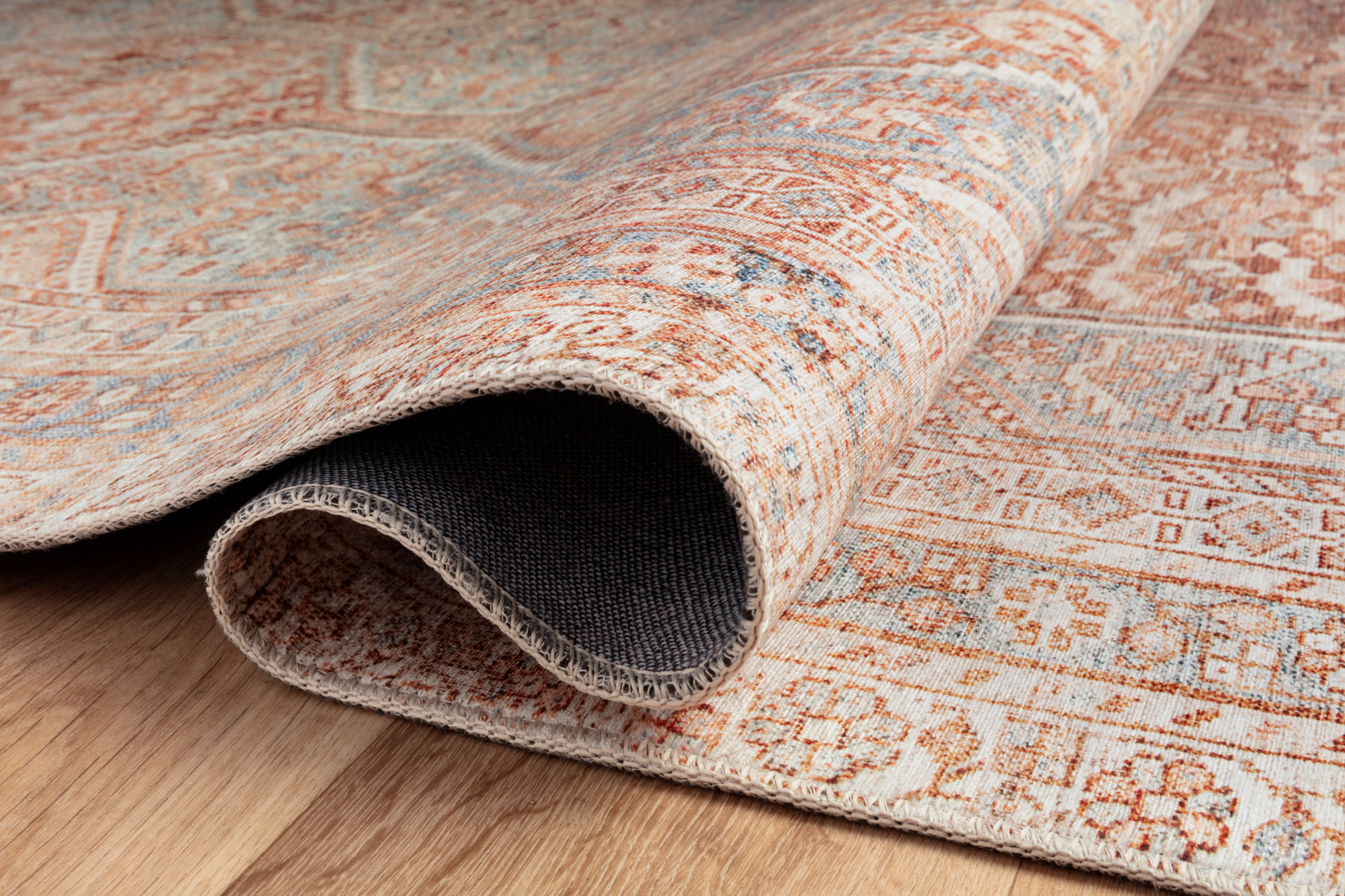 Chris Loves Julia x Loloi Jules Tangerine / Mist Rug RUGS - patterned Loloi
