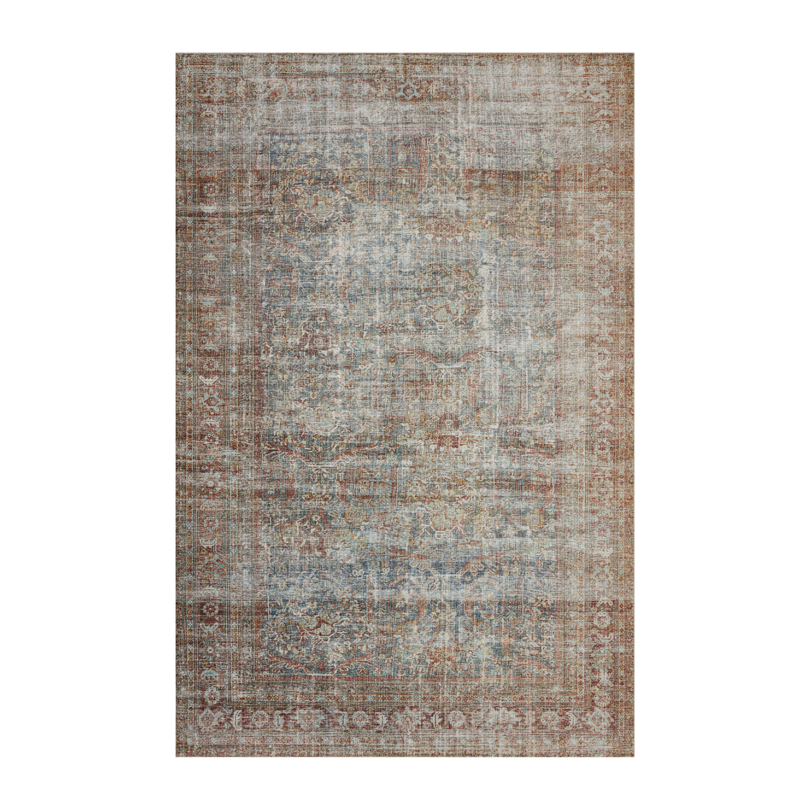 Chris Loves Julia x Loloi Jules Lagoon / Brick Rug 0-patterned Loloi