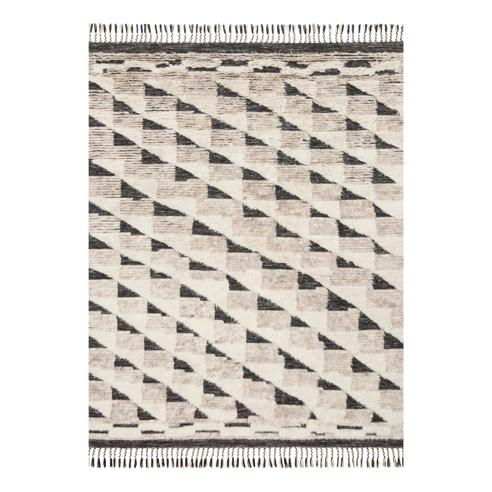 Loloi Khalid Natural / Black Rug RUGS - wool Loloi