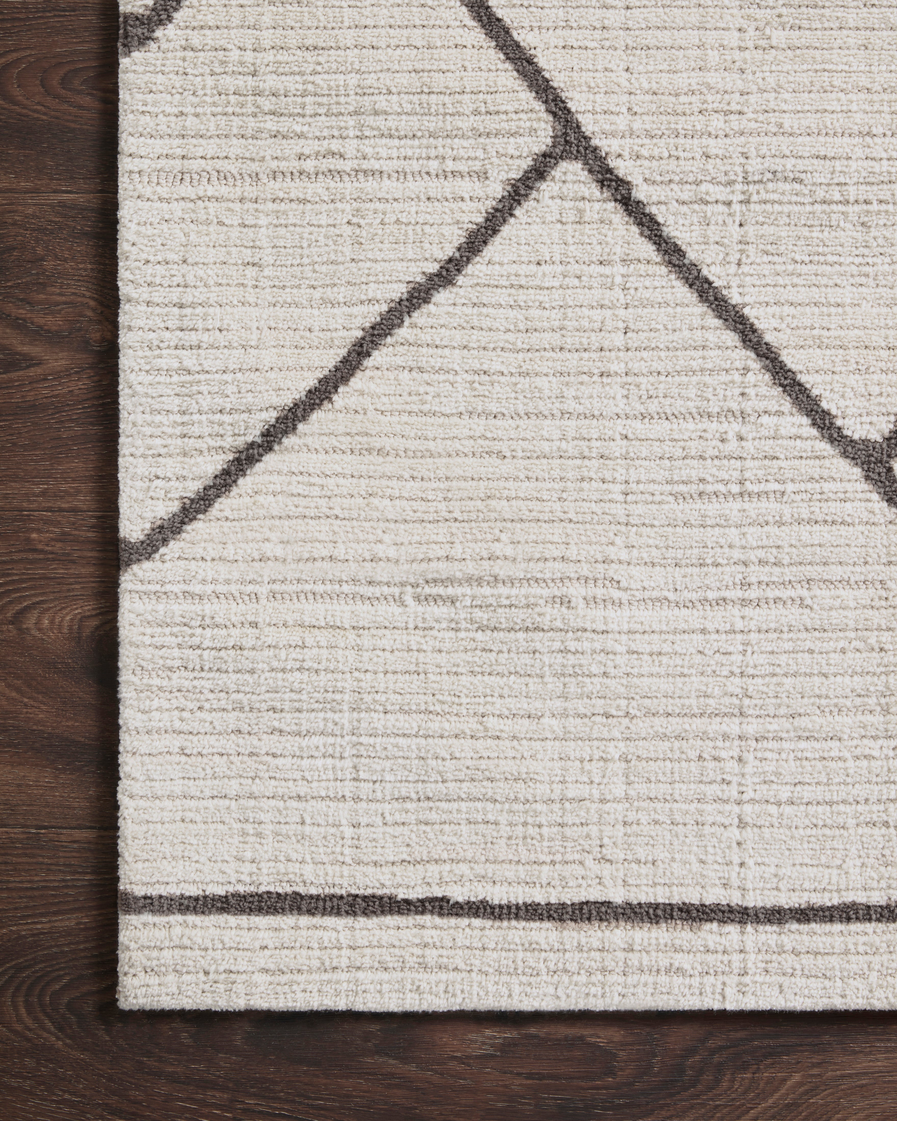 Magnolia Home by Joanna Gaines x Loloi Logan Ivory / Charcoal Rug 0-RUGS-patterned Loloi